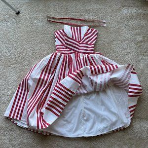 Original Anthropologie Red Candy Cane Regatta Odille Dress - Size 0